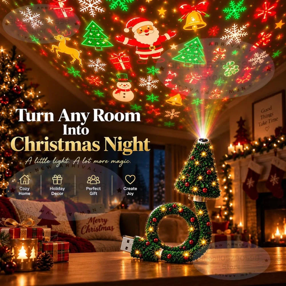 Festive Holiday Projection Lamp