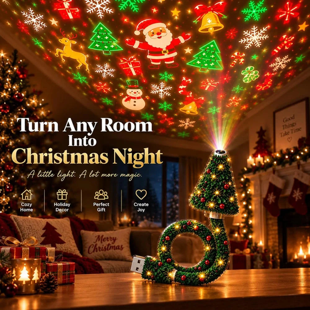 Festive Holiday Projection Lamp