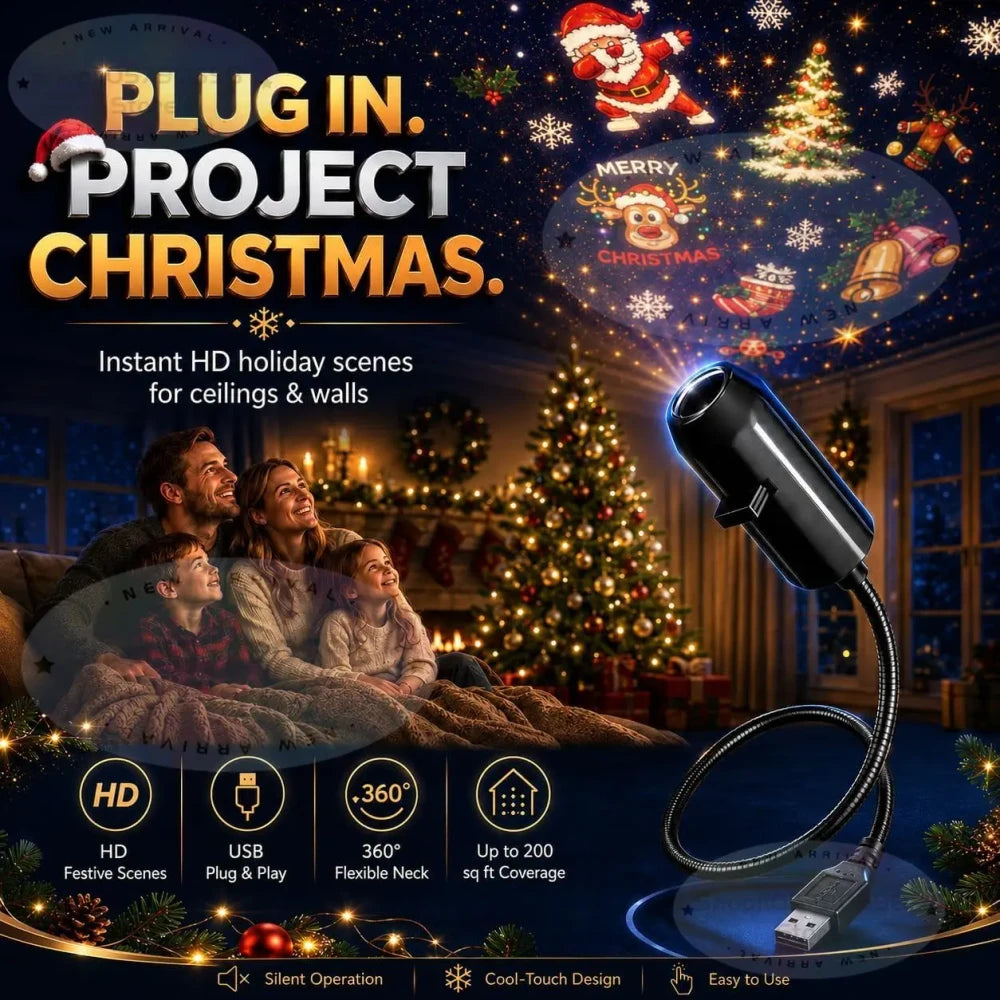 Festive Holiday Projection Lamp